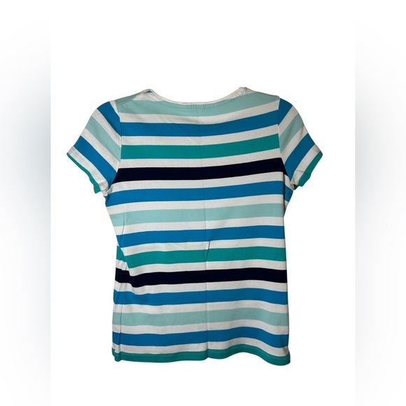 St. John’s Bay Women’s Striped Short Sleeve T-Shirt Size Small 100% Cotton - Picture 4 of 6